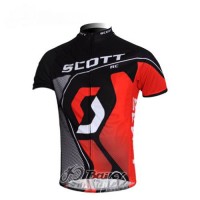 Scott Racing Team Radtrikot Kurzarm Schwarz Rot Radtrikot Kaufen