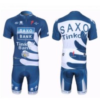 2013 Saxo Bank Tinkoff USA Champion Radtrikot Kurzarm Blau Weiß Rot Radtrikot Kaufen