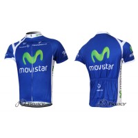 2012 Movistar Radtrikot Kurzarm Blau Radtrikot Kaufen