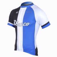 2013 Blanco Giant Radtrikot Kurzarm Blau Weiß Schwarz Radtrikot Kaufen