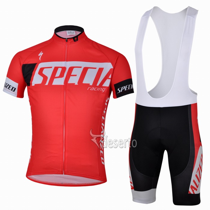 Specialized Racing Radtrikot Kurzarm und Kurz Trägerhose Kits Rot Radtrikot Kaufen