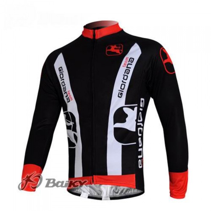 Giordana Pro Team Fahrradtrikot Langarm Schwarz Weiß Radtrikot Kaufen