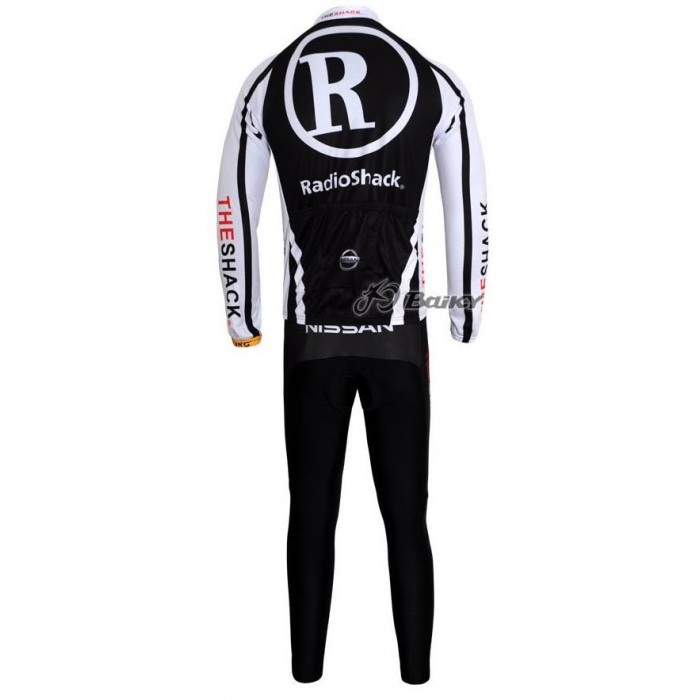 RadioShack Trek Nissan Livestrong Fahrradtrikot Langarm Weiß Schwarz Gelb Radtrikot Kaufen