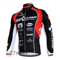 MHW Cube Racing Team Fahrradtrikot Langarm Rot Schwarz Radtrikot Kaufen