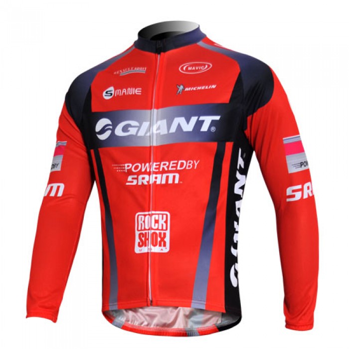 Giant Sram Pro Team Fahrradtrikot Langarm Rot Schwarz Radtrikot Kaufen