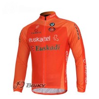 Euskaltel-Euskadi Pro Team Fahrradtrikot Langarm Orange Radtrikot Kaufen