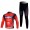 Giant Sram Pro Team Radbekleidung Satz Fahrradtrikot Langarm und Lang Radhose Rot Schwarz Radtrikot Kaufen