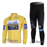 Garmin Cervelo Pro Team Radbekleidung Satz Fahrradtrikot Langarm und Lang Radhose Gelb Radtrikot Kaufen