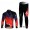 Nalini Pro Team Radbekleidung Satz Fahrradtrikot Langarm und Lang Radhose Rot Schwarz Radtrikot Kaufen