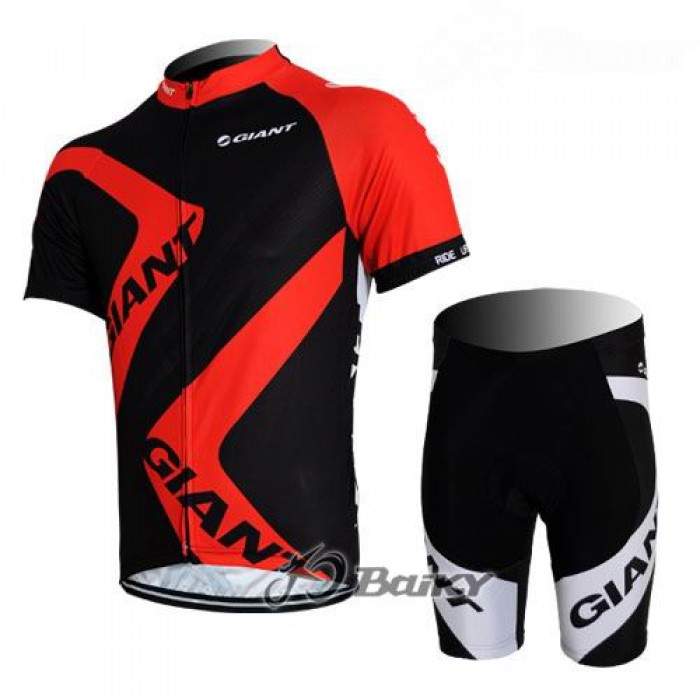 Giant Ride Life Radbekleidung Radtrikot Kurzarm und Fahrradhosen Kurz Schwarz Rot Radtrikot Kaufen