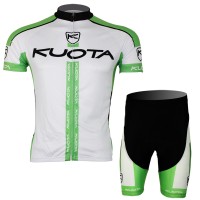 2013 KUOTA Radtrikot Kurzarm und Kurz Radhose Kits Weiß Grün Radtrikot Kaufen