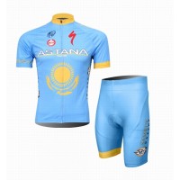 2014 Astana Team Specialized Radbekleidung Radtrikot Kurzarm und Fahrradhosen Kurz Radtrikot Kaufen