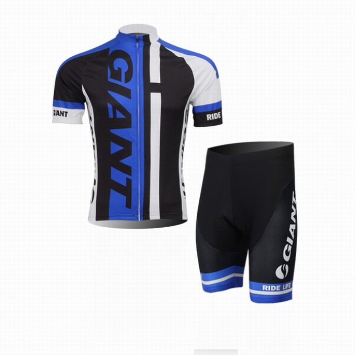 2014 Giant Radbekleidung Radtrikot Kurzarm und Fahrradhosen Kurz Schwarz Blau Radtrikot Kaufen