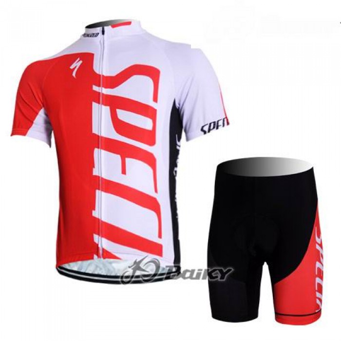 Specialized Radbekleidung Satz Radtrikot Kurzarm und Kurz Trägerhose Rot Weiß Radtrikot Kaufen