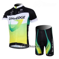 Green Edge Radbekleidung Radtrikot Kurzarm und Fahrradhosen Kurz Grün Radtrikot Kaufen
