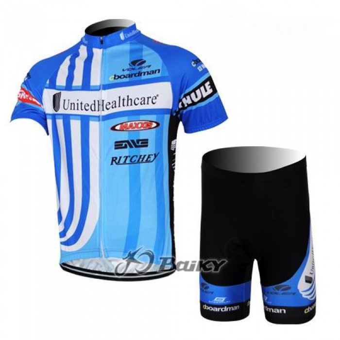 UnitedHealthcare Radbekleidung Radtrikot Kurzarm und Fahrradhosen Kurz Blau Radtrikot Kaufen