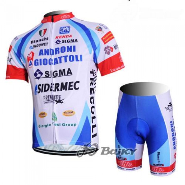 Androni Giocattoli Radbekleidung Radtrikot Kurzarm und Fahrradhosen Kurz Weiß Radtrikot Kaufen