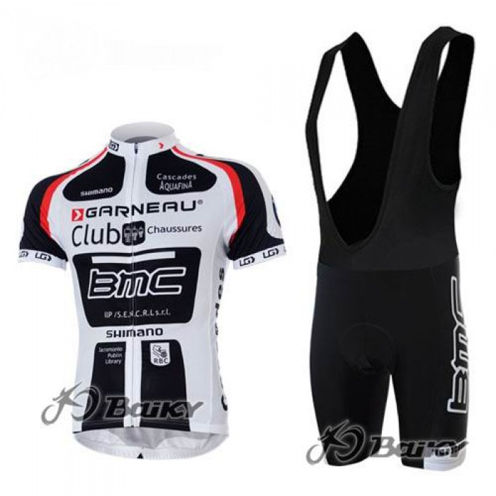 BMC Garneau Team Radtrikot Kurzarm Kurz Trägerhose Kits Weiß Radtrikot Kaufen