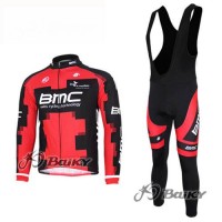 BMC Racing Pro Team Fahrradbekleidung Radtrikot Satz Langarm und Lange Trägerhose Rot Radtrikot Kaufen