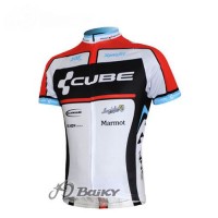 Cube Fintro Pro Team Radtrikot Kurzarm Weiß Rot Radtrikot Kaufen