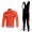 Euskaltel-Euskadi Pro Team Fahrradbekleidung Radtrikot Satz Langarm und Lange Trägerhose Orange Radtrikot Kaufen