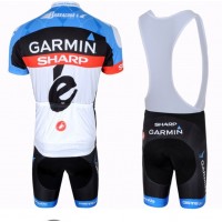 2013 Garmin Sharp Barracuda Cervelo Fahrradbekleidung Satz Fahrradtrikot Kurzarm Trikot und Kurz Trägerhose Blau Radtrikot Kaufen