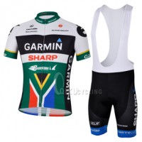 2013 Garmin Sharp Barracuda Südafrika Champion Fahrradbekleidung Satz Fahrradtrikot Kurzarm Trikot und Kurz Trägerh Radtrikot Kaufen