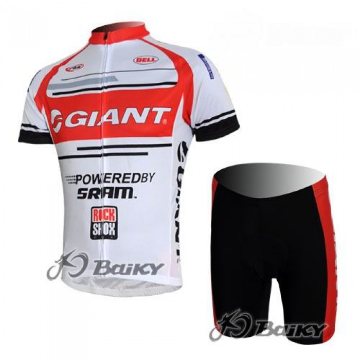 Giant Sram Pro Team Radtrikot Kurzarm Kurz Radhose Kits Rot Weiß Radtrikot Kaufen