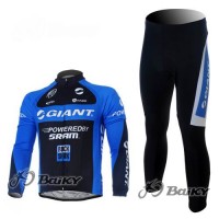 Giant Sram Pro Team Fahrradbekleidung Radtrikot Satz Langarm und Lange Fahrradhose Schwarz Blau Radtrikot Kaufen