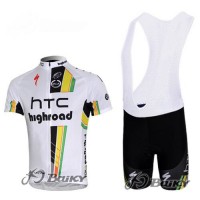 HTC-Highroad Pro Team Radtrikot Kurzarm Kurz Trägerhose Kits Weiß Radtrikot Kaufen
