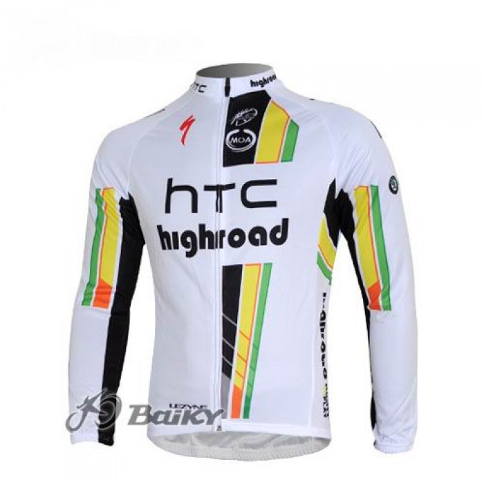 HTC-Highroad Pro Team Fahrradtrikot Langarm Weiß Grün Radtrikot Kaufen