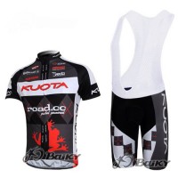 Kuota SRAM Road Pro Team Radtrikot Kurzarm Kurz Trägerhose Kits Schwarz Weiß Radtrikot Kaufen