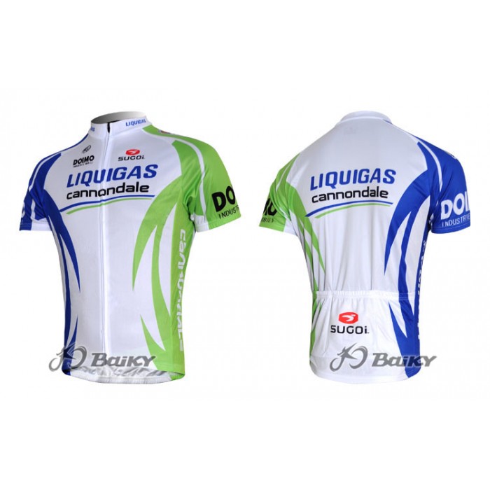 Liquigas Cannondale Pro Team Radtrikot Kurzarm Grün Weiß Radtrikot Kaufen