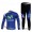 Movistar Team Fahrradbekleidung Radtrikot Satz Langarm und Lange Fahrradhose Blau Radtrikot Kaufen
