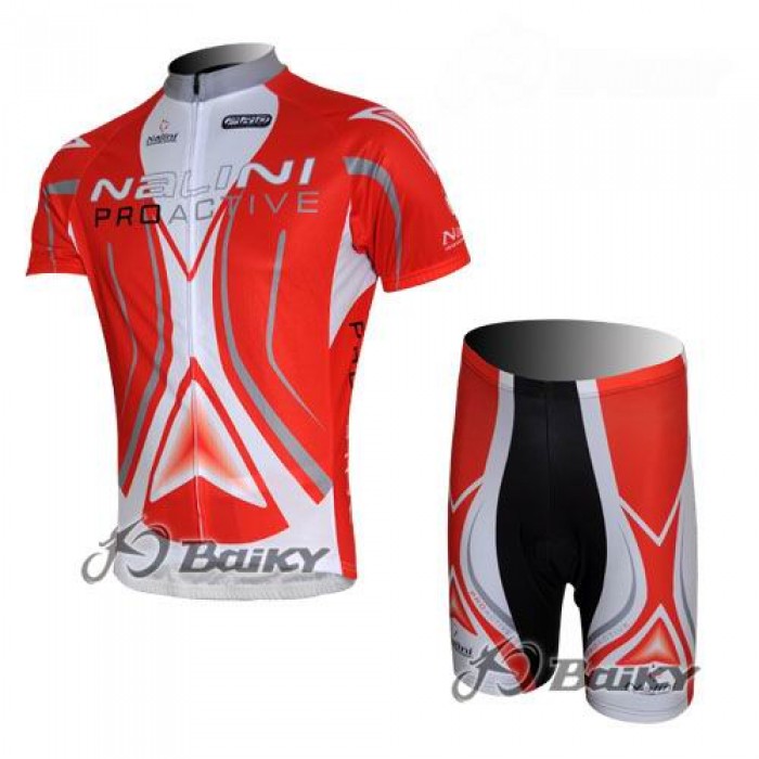 Nalini Pro Team Radbekleidung Radtrikot Kurzarm und Fahrradhosen Kurz Rot Radtrikot Kaufen