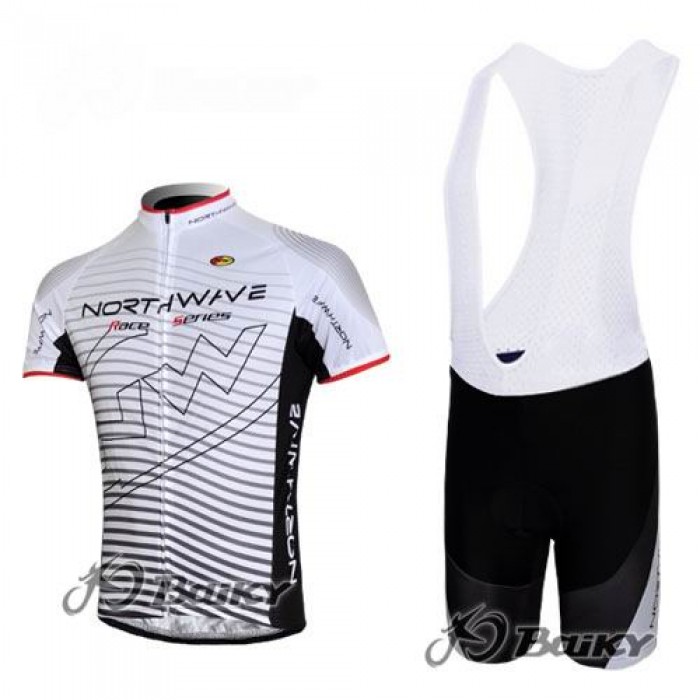 Northwave Pro Team Fahrradbekleidung Satz Fahrradtrikot Kurzarm Trikot und Kurz Trägerhose Weiß Radtrikot Kaufen
