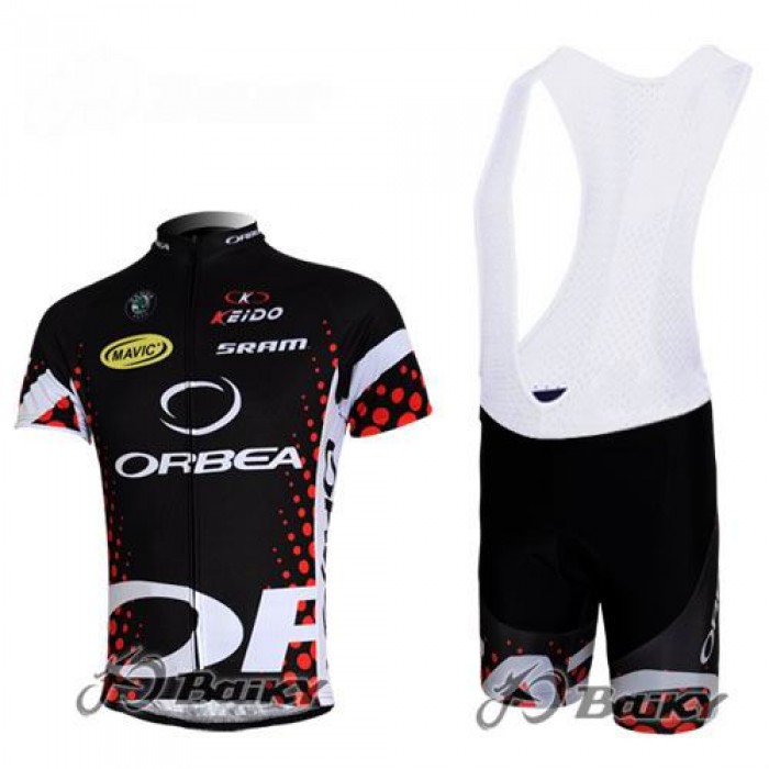 Orbea Pro Team Fahrradbekleidung Satz Fahrradtrikot Kurzarm Trikot und Kurz Trägerhose Schwarz Blau Radtrikot Kaufen