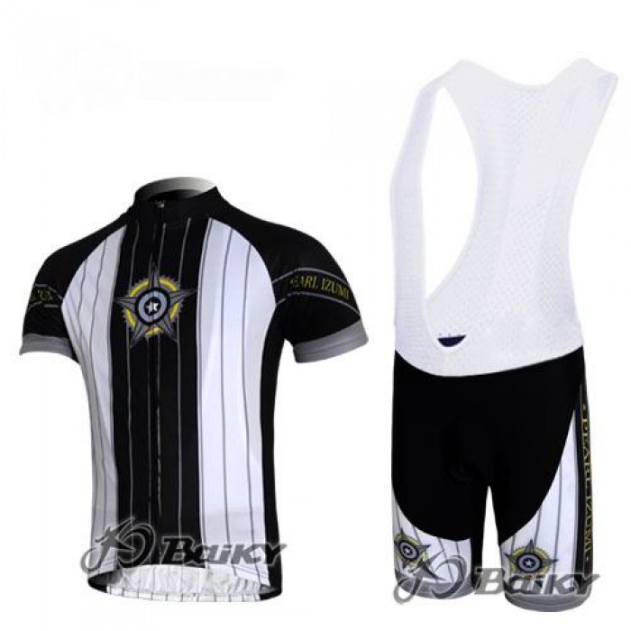 Pearl Izumi Pro Team Fahrradbekleidung Satz Fahrradtrikot Kurzarm Trikot und Kurz Trägerhose Weiß Schwarz Radtrikot Kaufen