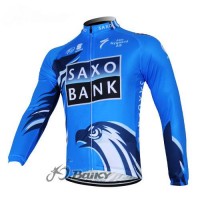 Saxo Bank Sungard Pro Team Fahrradtrikot Langarm Blau Schwarz Radtrikot Kaufen
