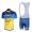 2013 Saxo Bank Tinkoff Pro Team Fahrradbekleidung Satz Fahrradtrikot Kurzarm Trikot und Kurz Trägerhose Blau Gelb Radtrikot Kaufen