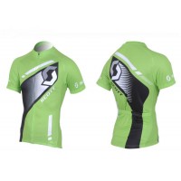 2013 Scott Racing Fahrradbekleidung Satz Fahrradtrikot Kurzarm Trikot und Kurz Trägerhose Grün Schwarz Radtrikot Kaufen