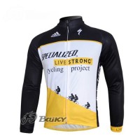 Specialized Livestrong Fahrradtrikot Langarm Weiß Schwarz Gelb Radtrikot Kaufen