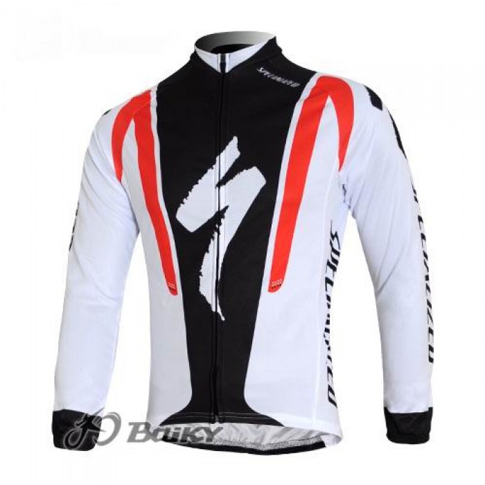 Specialized Pro Team S-Works Fahrradtrikot Langarm Weiß Schwarz Rot Radtrikot Kaufen