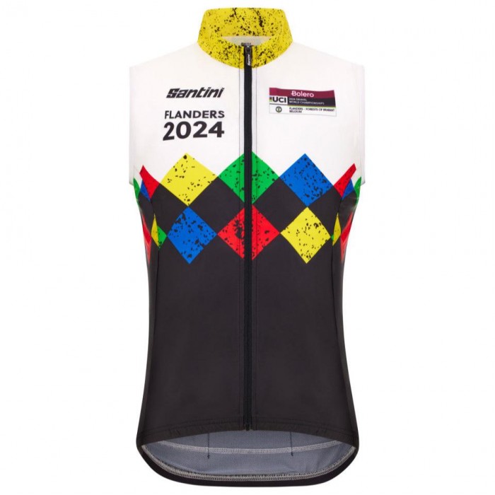 Herren Santini UCI Gravel-Weltmeisterschaft Flandern weste 2024 Radtrikot Kaufen