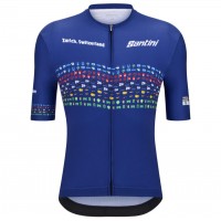Herren Zurich 2024 Santini UCI Masters Weltmeister trikot-Blau Radtrikot Kaufen