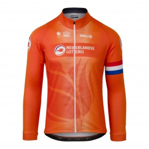 Herren Hollandisch Nationalen Agu langarmtrikot 2024 Radtrikot Kaufen
