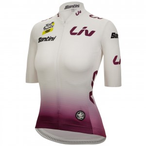 Damen Weißes Damen-T-Shirt Tour de France 2024 Radtrikot Kaufen