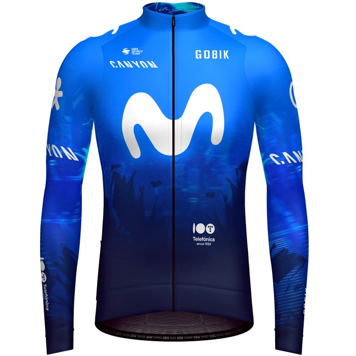 Herren Gobik Movistar 2024 Hyder langarm trikot Radtrikot Kaufen