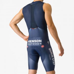 Herren Castelli Soudal Quick-Step 2024 Free Aero RC PRO kurz tragerhose Radtrikot Kaufen