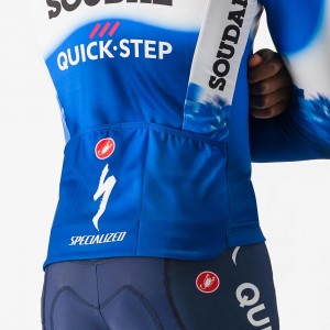 Herren Castelli Soudal Quick-Step 2024 Thermal langarm trikot Radtrikot Kaufen